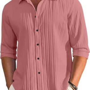 FINIVO FASHION Textured Shirts for Men || Casual Shirt for Men || Shirt for Men|| Men Stylish Shirt || Men Fancy Shirt || Men Full Sleeve Shirt || Plain Shirts for Men