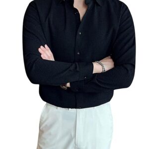 GRECIILOOKS for Casual Stylish Polycotton Regular Formal Shirt | Men's Solid Slim Fit